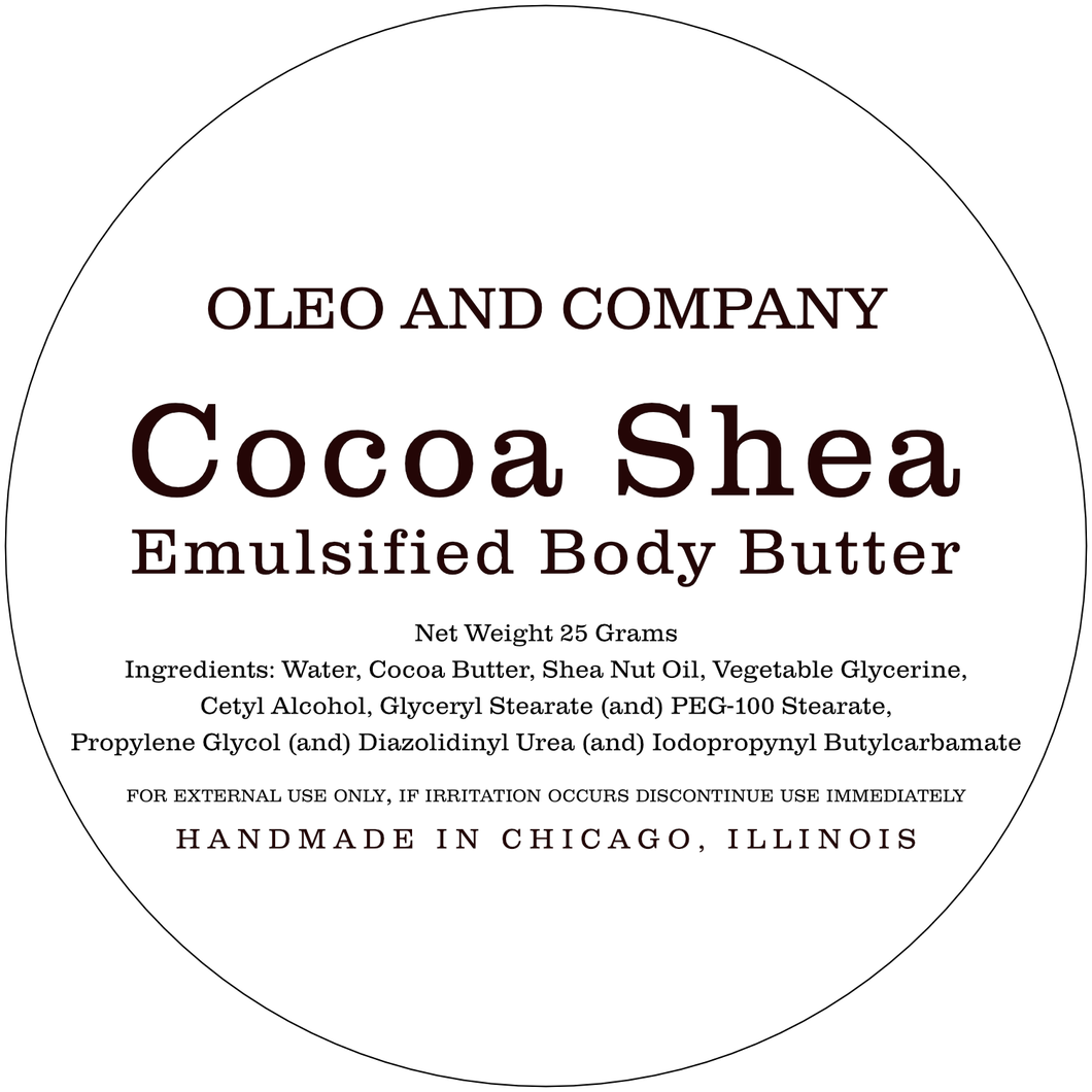 Creamy Cocoa Shea Emulsified Body Butter
